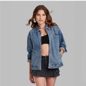 NWOT Wild Fable Zip Up Denim Jacket